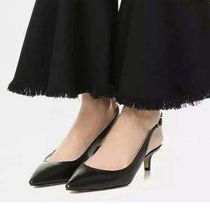 Sam Edelman Ludlow Sling Kitty Heels Black Sz 9